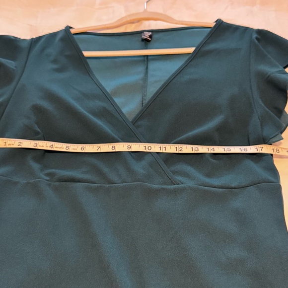 SHEIN Teal Green Ruffled Midi Dress Size 1X Never Worn NWOT - Picture 7 of 8